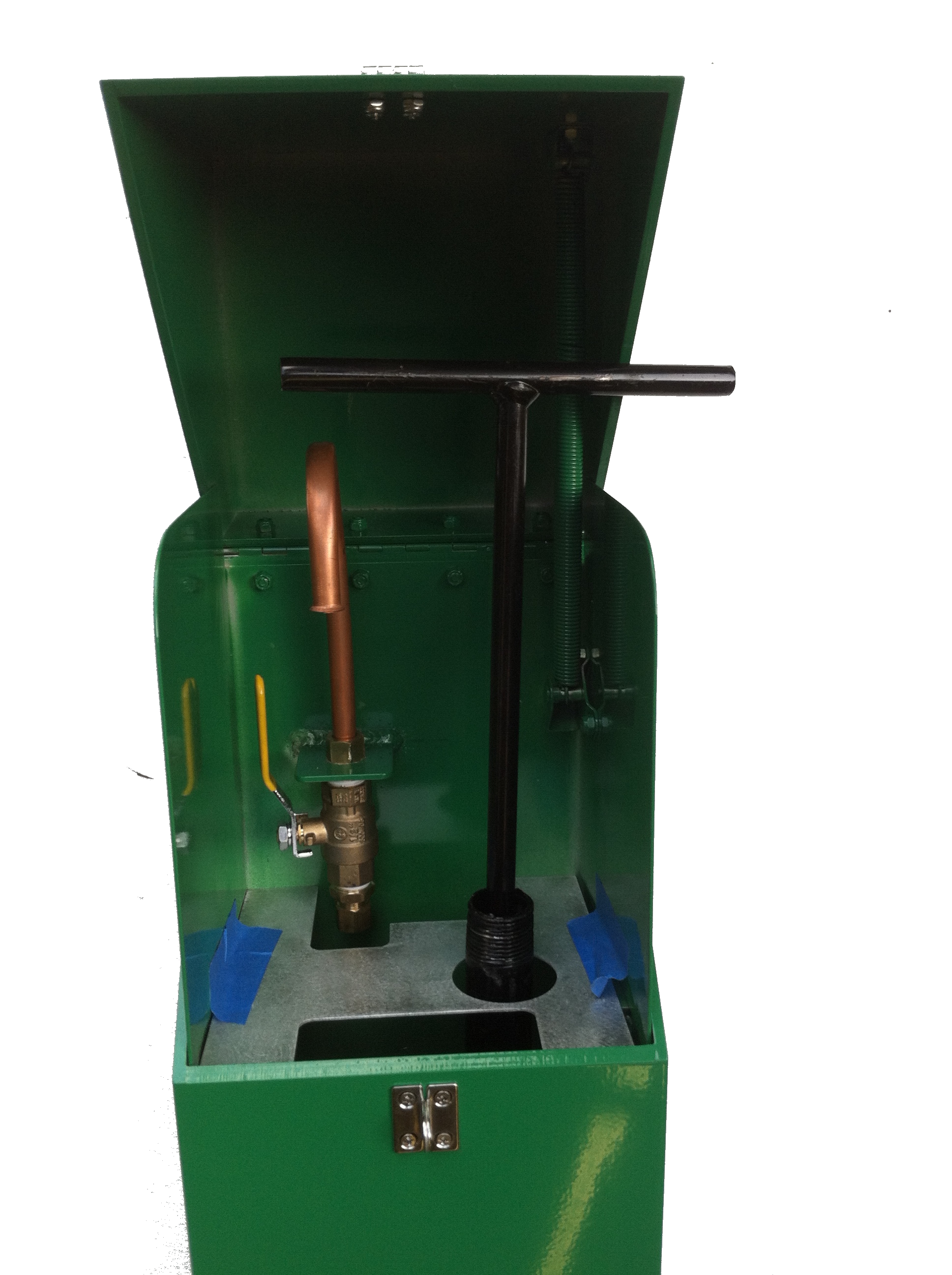 Water‑sampling station green