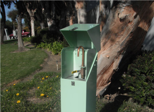 Sampling station in park